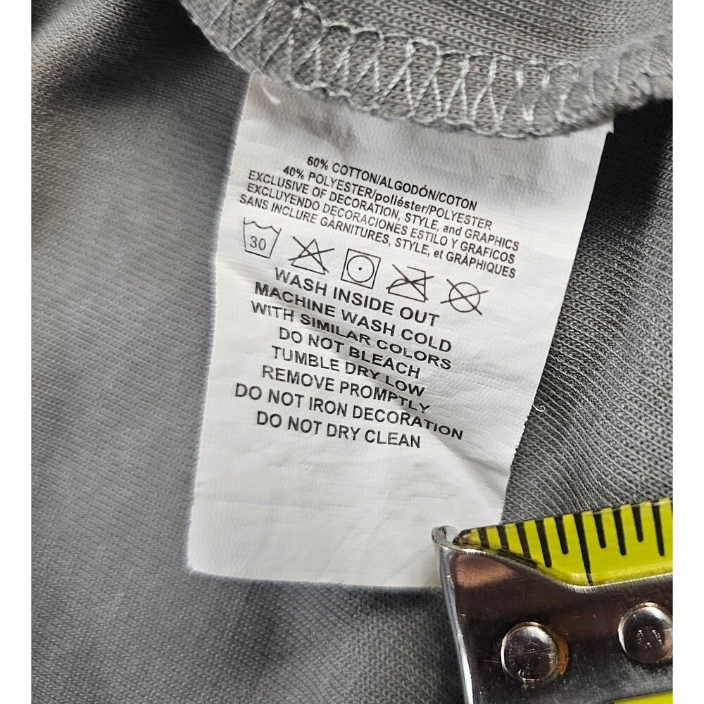 Majestic Carolina Panthers Sweatshirt Men L Crew Neck NFL Long Slv Pocket Gray - Picture 5 of 9